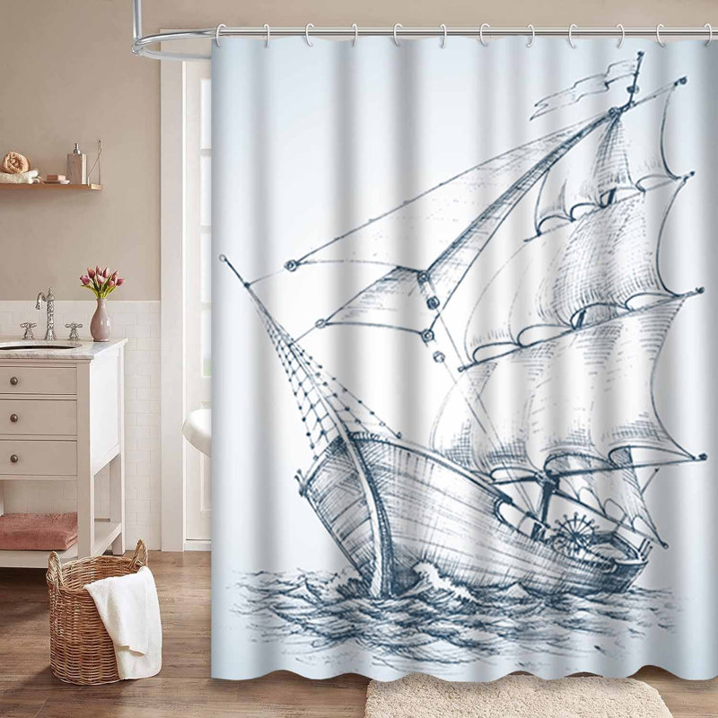Rideau de douche imperméable avec 12 crochets, L 72 po x l 72 po