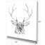 Cerf en noir et blanc - impression sur toile tendue-29495842