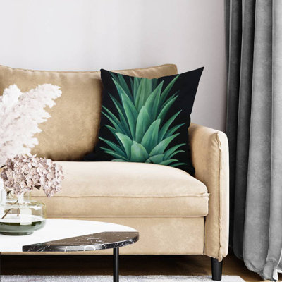 Pineapple leaves - 20"x20" Throw pillow cover - Poly twill - Print on demand