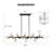 Faustena 16-Light Dimmable Bubble Glass Golden Sputnik Modern Linear Chandelier-256866246