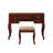 Classic Vanity With Stool, Cherry Color, Construction, Open Mirror, Poplar Veneer And Stool , Bedroom Furniture, Cushioned Seat, Plywood-60834186