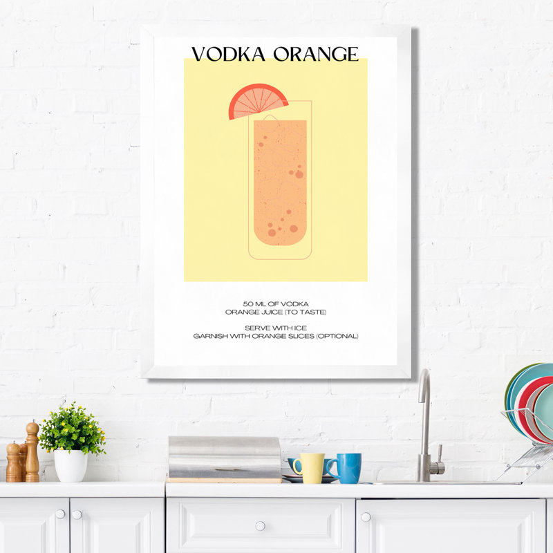 «Vodka Orange Punch Party», impression d'art mural, Cadre photo blanc, H 32 po x l 24 po