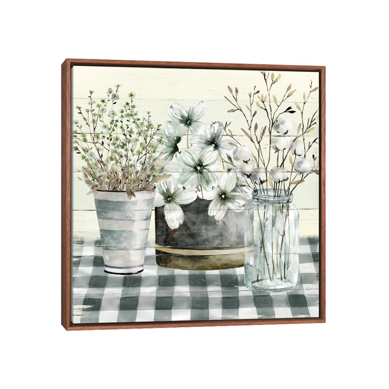 « Spring Gingham II » par Carol Robinson, reproduction d’art, Pas de tapis, H 26 po x l 26 po x P 1,5 po