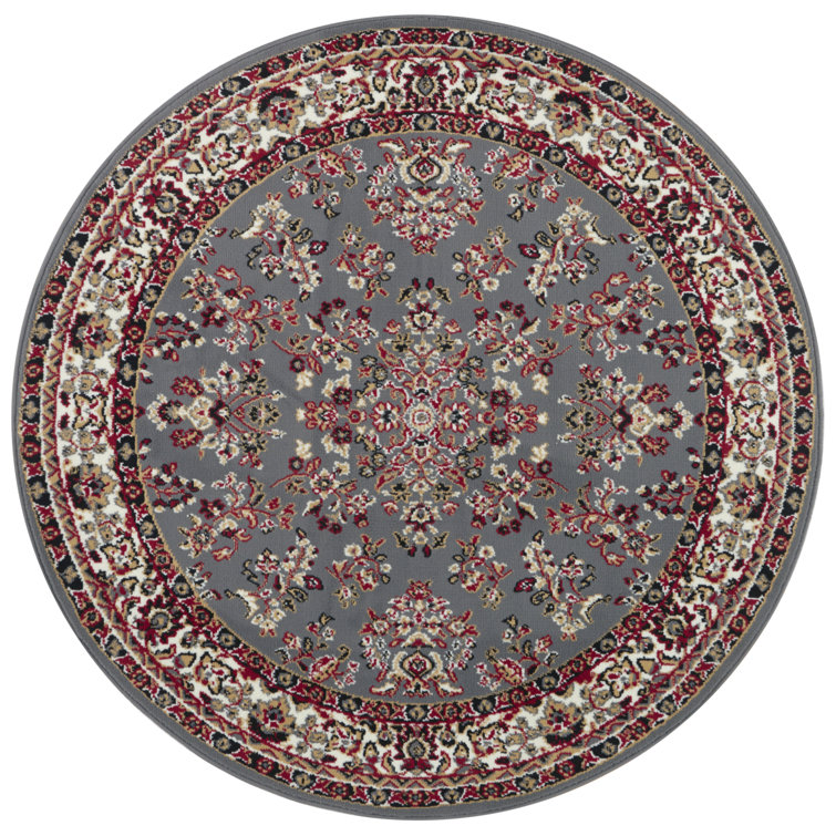 Zabul Tufted Red/Grey/Oak Rug