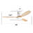 52 Inch Flush Mount Ceiling Fan DC 3 Solid Wood Fan Blade Noiseless Reversible Motor Remote Control With Light