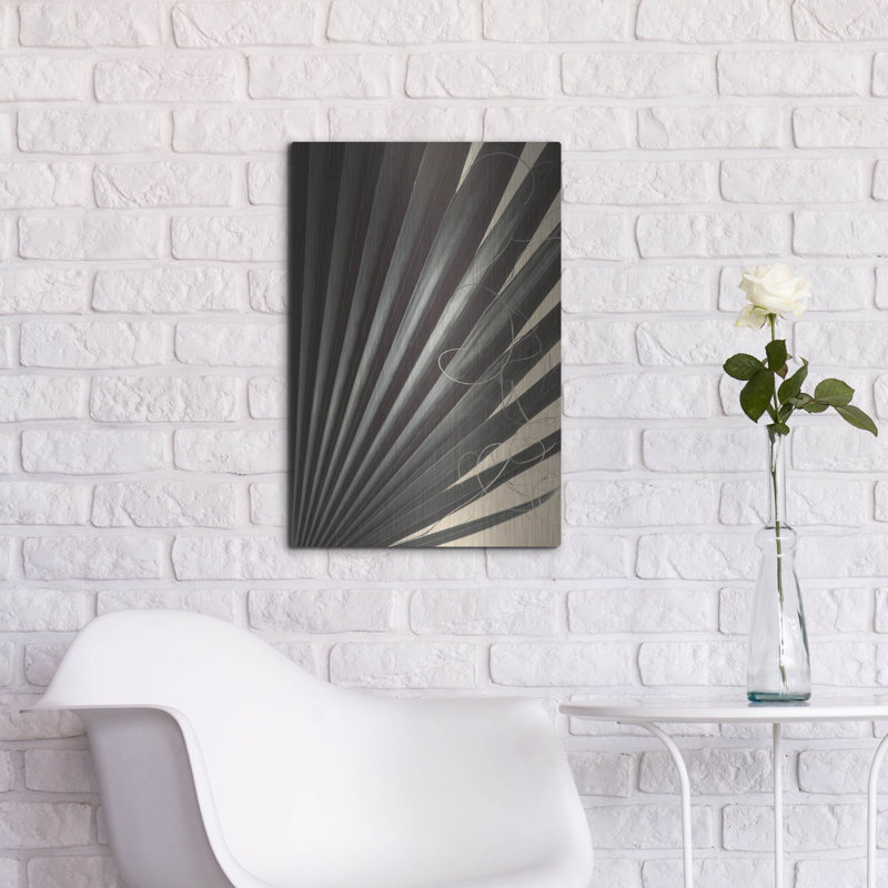 Art mural en métal Luxe Fan Art, H 24 po x l 16 po
