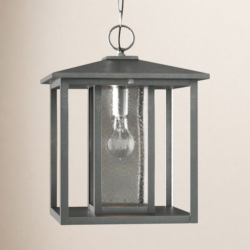 Vermont Outdoor Hanging Lantern, Weathered Pewter