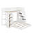 Jakoby Twin Over Full Bunk Bed with 3-layer Shelves, Drawers and Storage Stairs-406768142