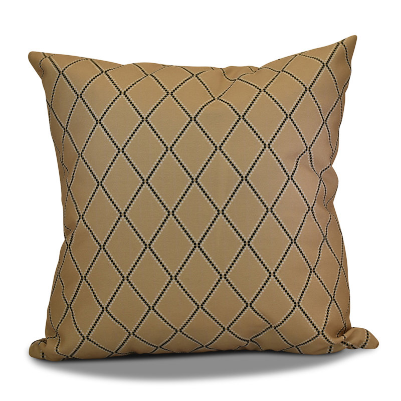 Decorative Holiday Outdoor Square Pillow Cover & Insert, 16" H x 16" W, Taupe