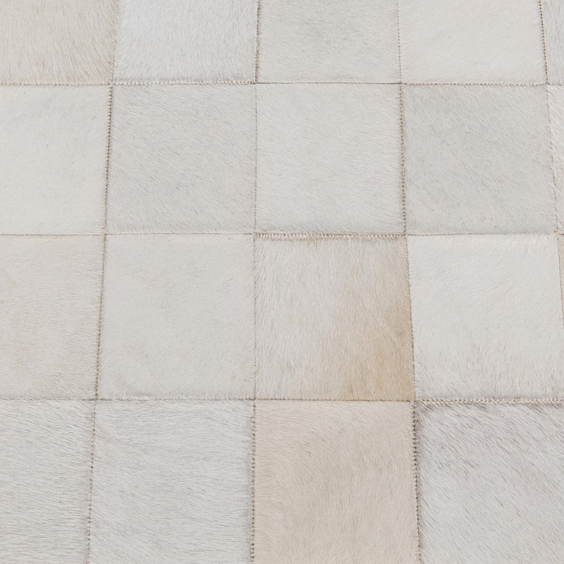 Banc en cuir véritable Achen, Ivoire ivoire, H 18,5 po x l 60 po x P 18 po