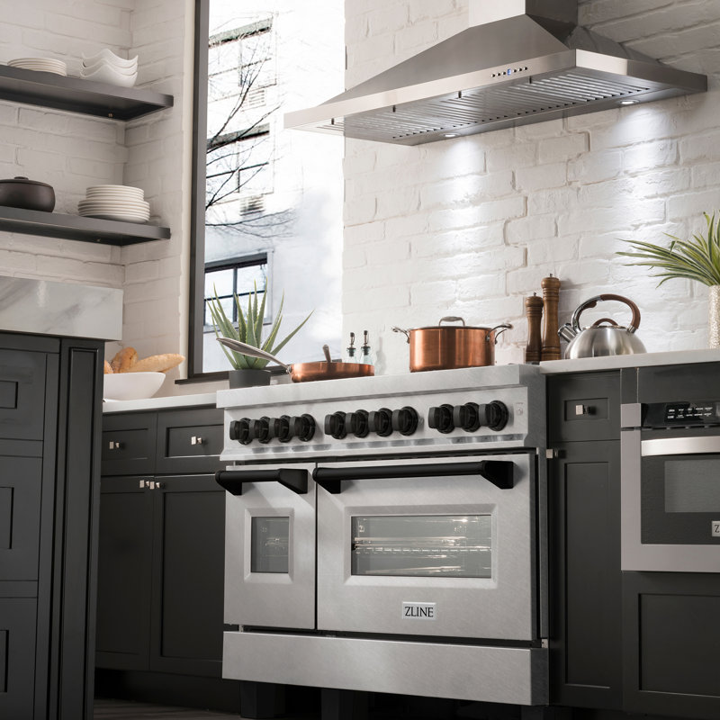 ZLINE Autograph 48" Legacy Dual Fuel Range in DuraSnow®, Champagne Bronze/Stainless Steel/White Matte