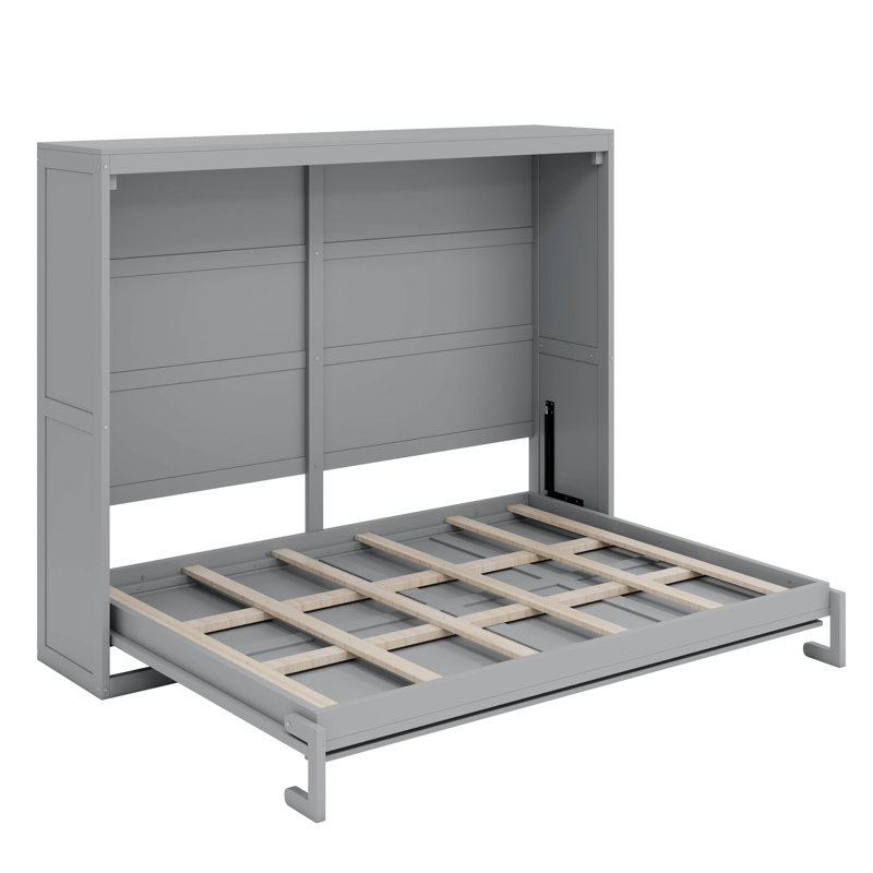 Murphy Bed Wall Bed, Gray, Queen