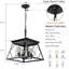Salle à manger 4 - Noir, rouille, chaîne réglable, lampe de style rétro, aucune ampoule fournie, plafond noir pour la pièce, résistance, style,