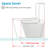 Wall Mounted Wall Hung Elongated Toilet (Seat Included)