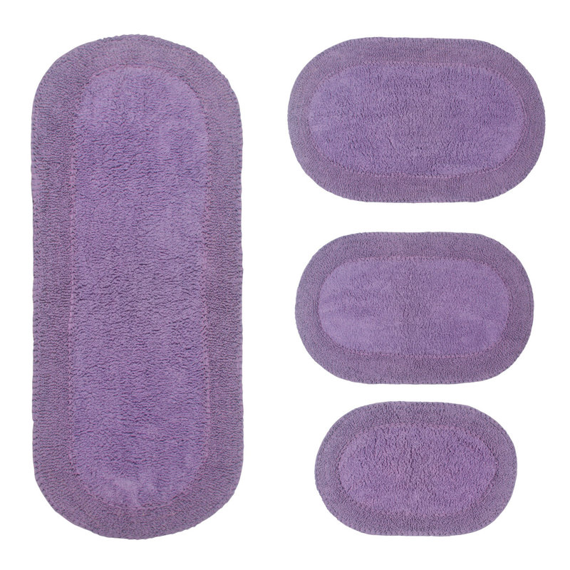 Tapis de bain 100% coton Eveland, Purple