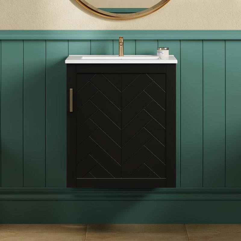 Armoire de salle de bain murale 20,3 po, Noir
