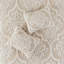 Ensemble d'édredon damassé en coton 3 pièces taupe-126579409