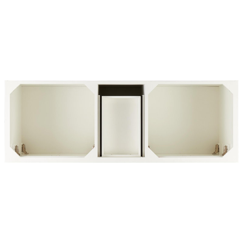 Quen 60" White Freestanding Double Basin Vanity Set with Cabinet