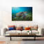 Graceful Sea Turtle Peaceful Serene Tranquil Turtle Nature Ocean Wall Art Print 1 Piece Wrapped Canvas Wall Art-2025310407