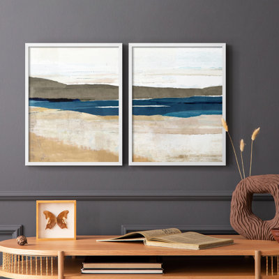 Reproduction encadrée Buttermere Triptych I-Premium - prête à être accrochée - aucun clou requis - aucun clou requis