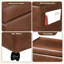 Repose-pieds roulant avec rangement en similicuir avec plateau réversible en bois-539645036
