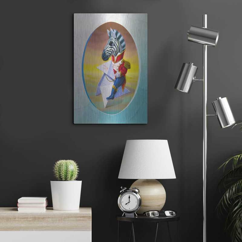 «Mister Zebra» par Valery Vecu Quitard, H 24 po x l 16 po