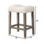 36 - Inch Square Oak Dining Table And 4 Counter Height Stools, 5 Piece Transitional , Engineered Hardwood, Suitable For Room With Linen Blend Fabric Mid Century Modern, Seats 4, Smooth Wood Grain