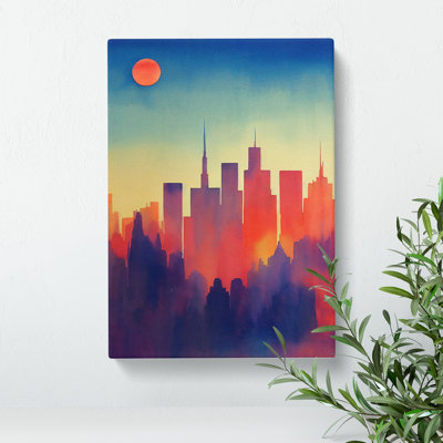 City Skyline Watercolour No.5 - Wall Art