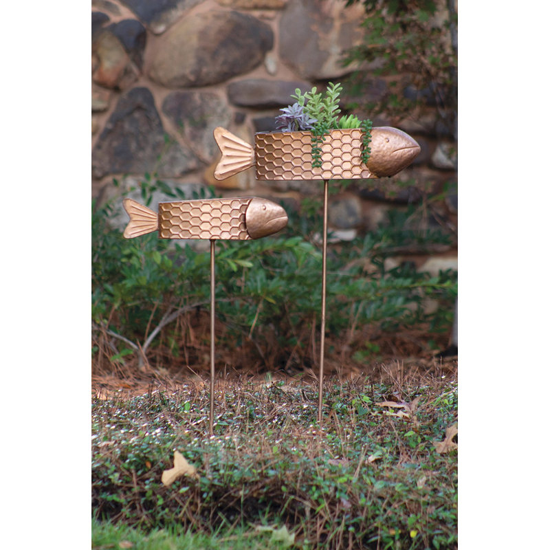  Ensemble de deux poteaux en métal pour jardin