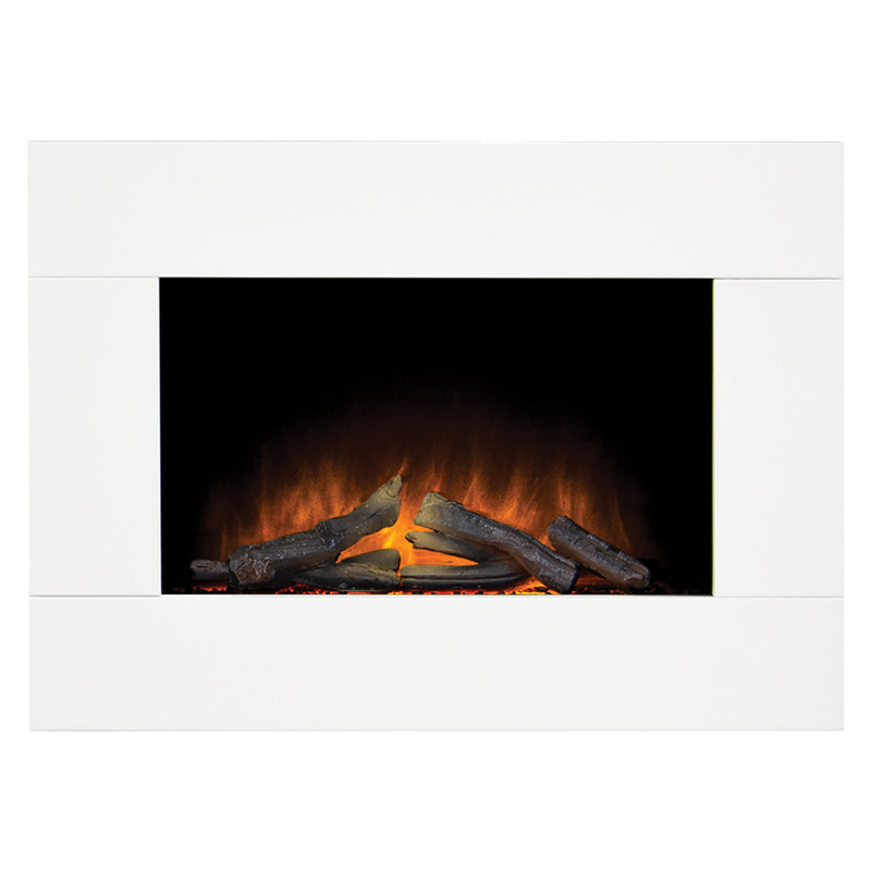 Carina Adam 80 cm W Electric Fireplace with 6824.28 BTU, Pure White