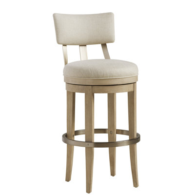 Malibu Swivel Upholstered Stool with Metal Frame