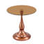 Table d'appoint ronde moderne de 50 cm (19,6 po) en verre trempé avec pied central en métal-888526384