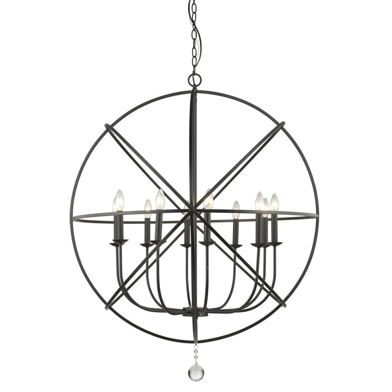 Puma 10 - Light Dimmable Globe Chandelier, Matte Black