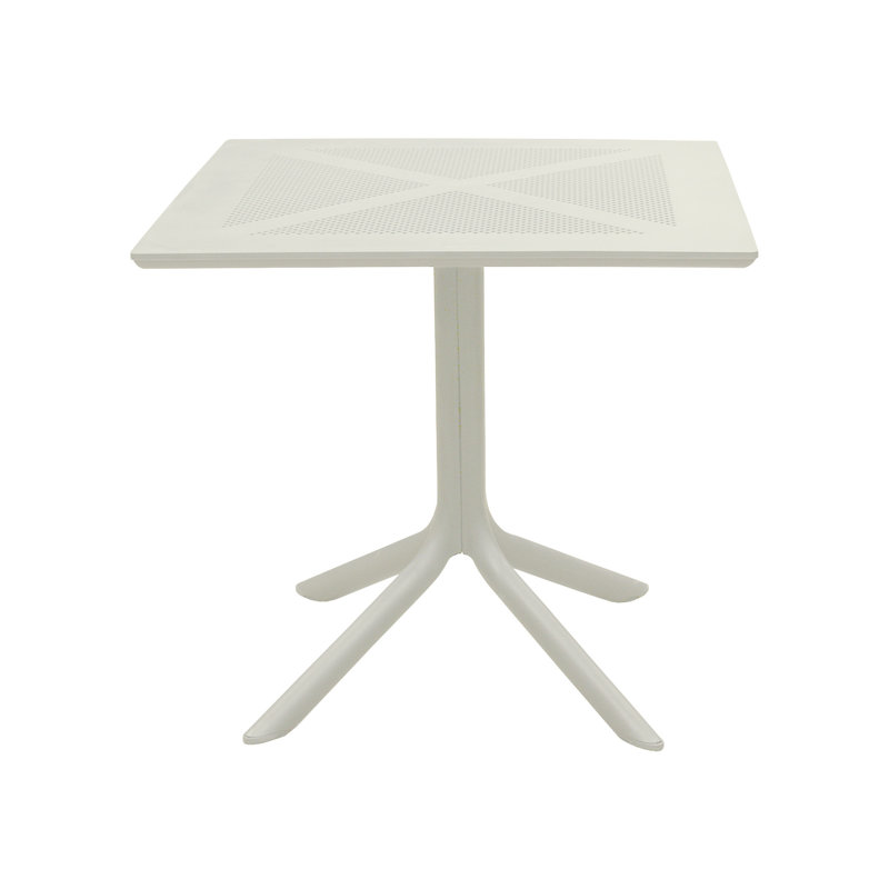 Table bistro carrée en plastique d'intérieur / extérieur 31,5 po Niche Terrace, White