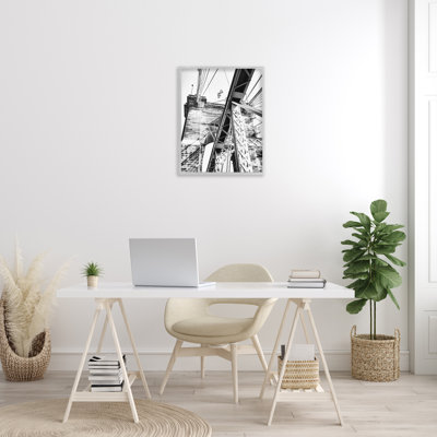Grey Urban Bridge Framed Giclee Art by Donnie Quillen