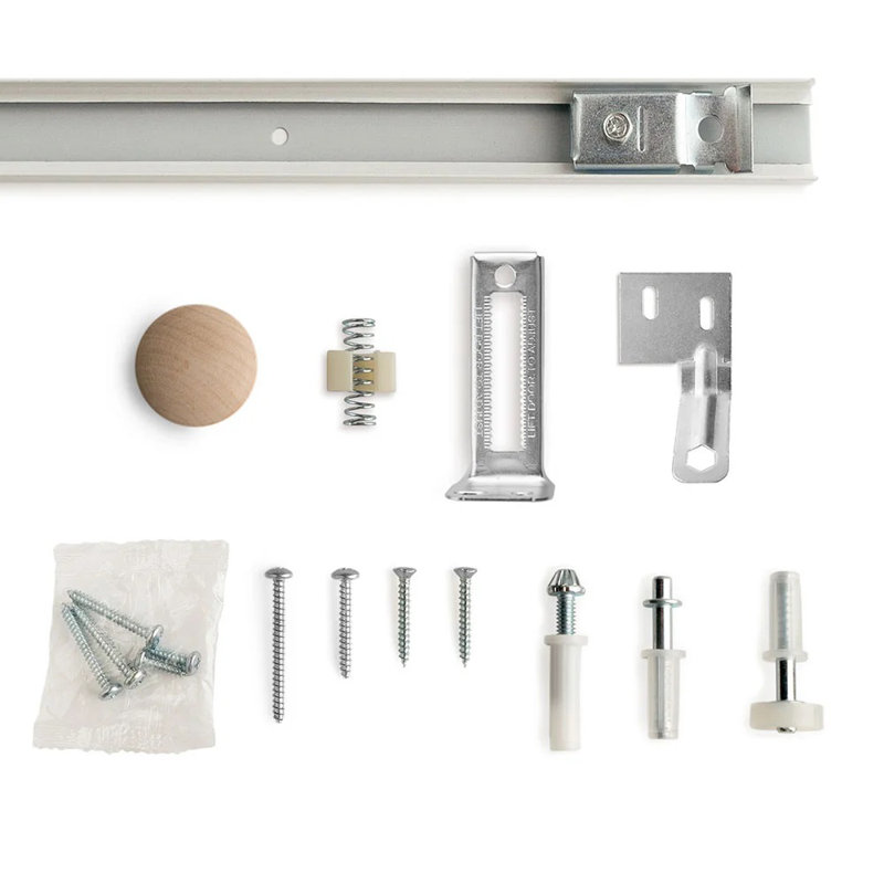 White Painted MDF Composite Double Bi-Fold Door with Hardware Kit