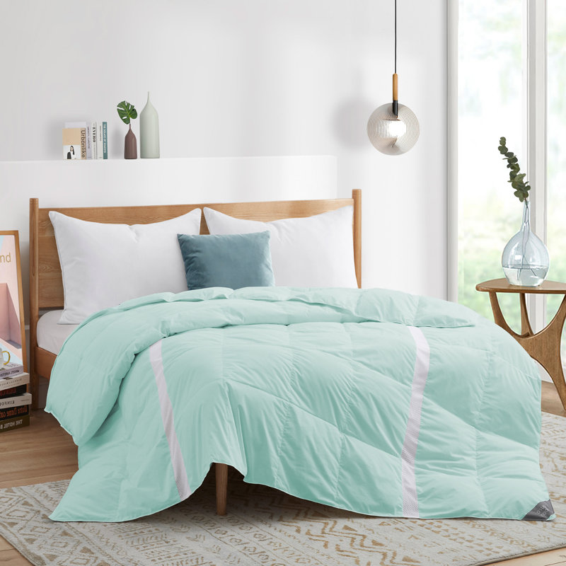 600in³/oz Fill Power Summer Duck Down Comforter, Full / Double Down Comforter, White