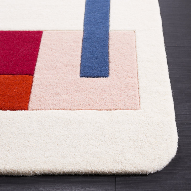 Tapis ivoire / rose Daylin, Rectangle de 5 pi x 8 pi