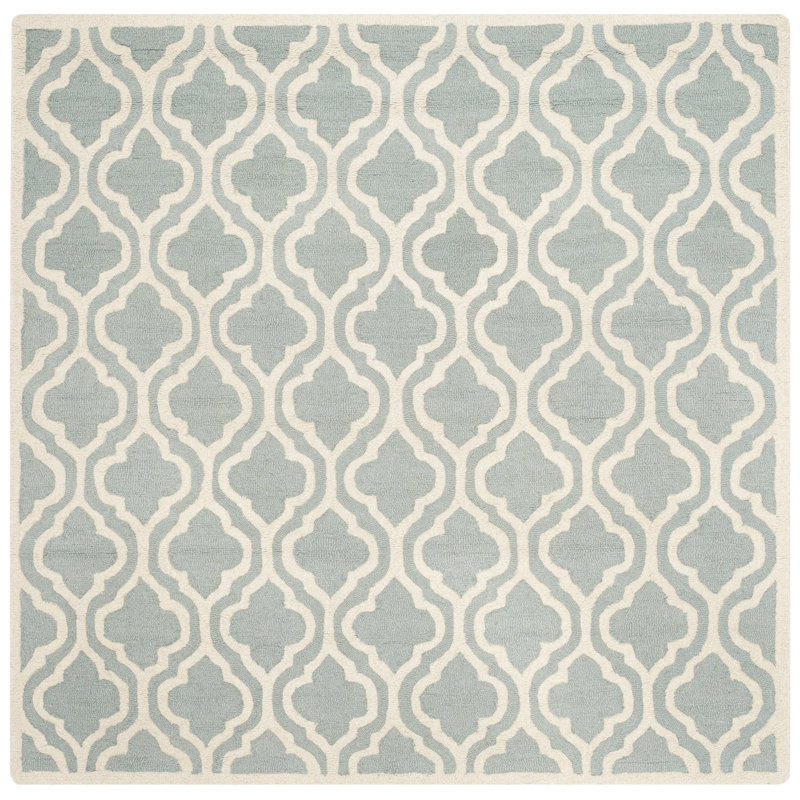 Tapis en laine touffeté à la main Cannen, Carré 6 pi
