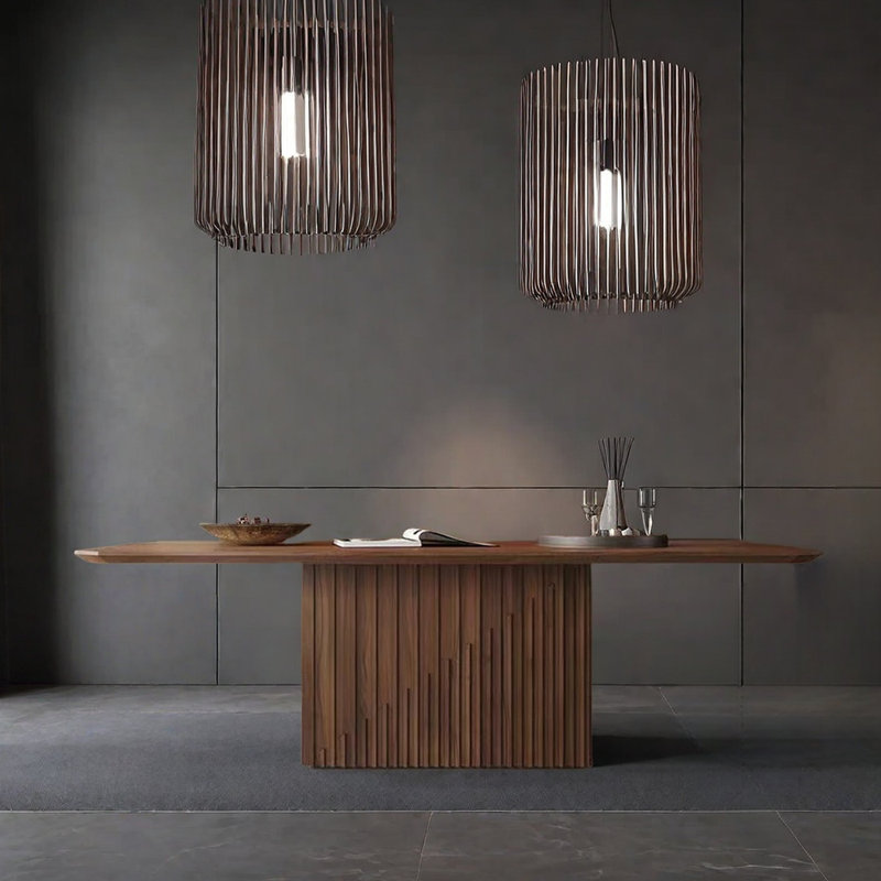 Table de salle à manger en bois - élégance sans effort, H 29,52 po x L 94,48 po x l 39,37 po