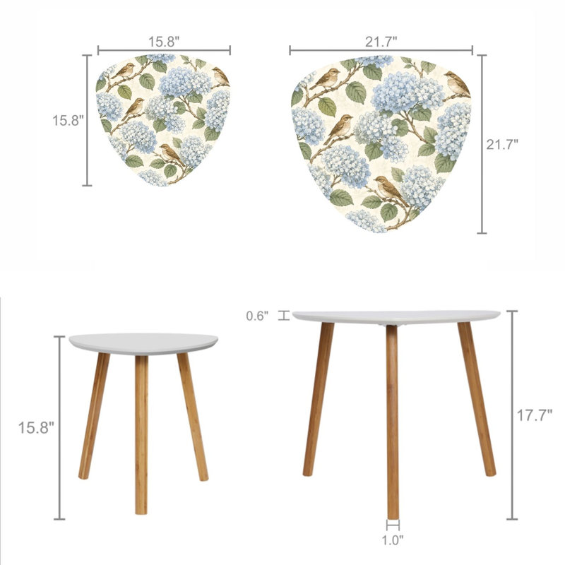 Ensemble de 2 tables basses gigognes Triangle