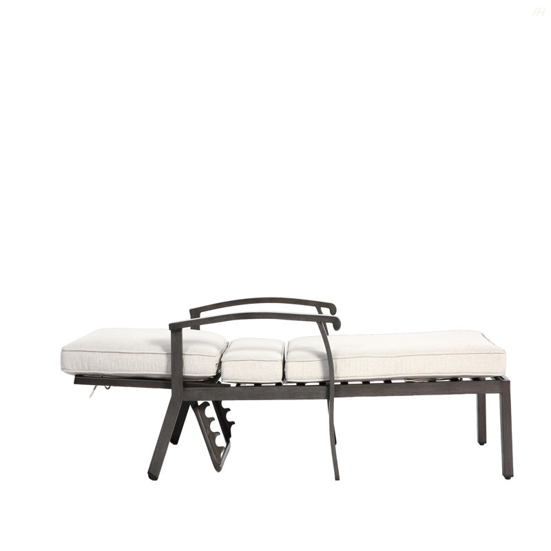 Méridienne en aluminium coulé, Beige