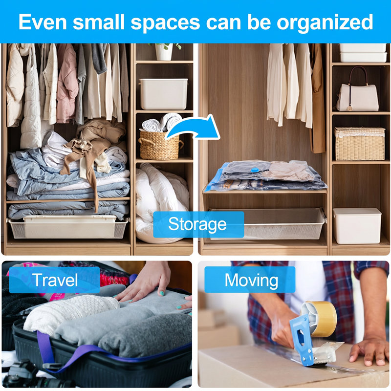 16 Pack Vacuum Compression Storage Bags