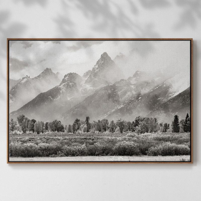 " Teton Range ", 27" H x 41" W x 2" D, Walnut