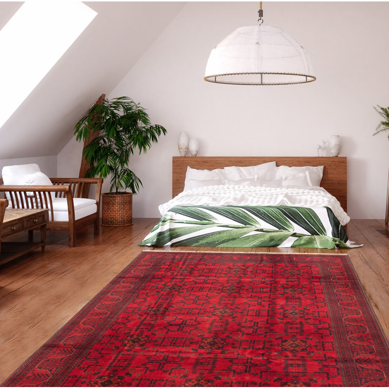 Tapis rouge Malci Esari 6 pi 4 po x 9 pi 7 po