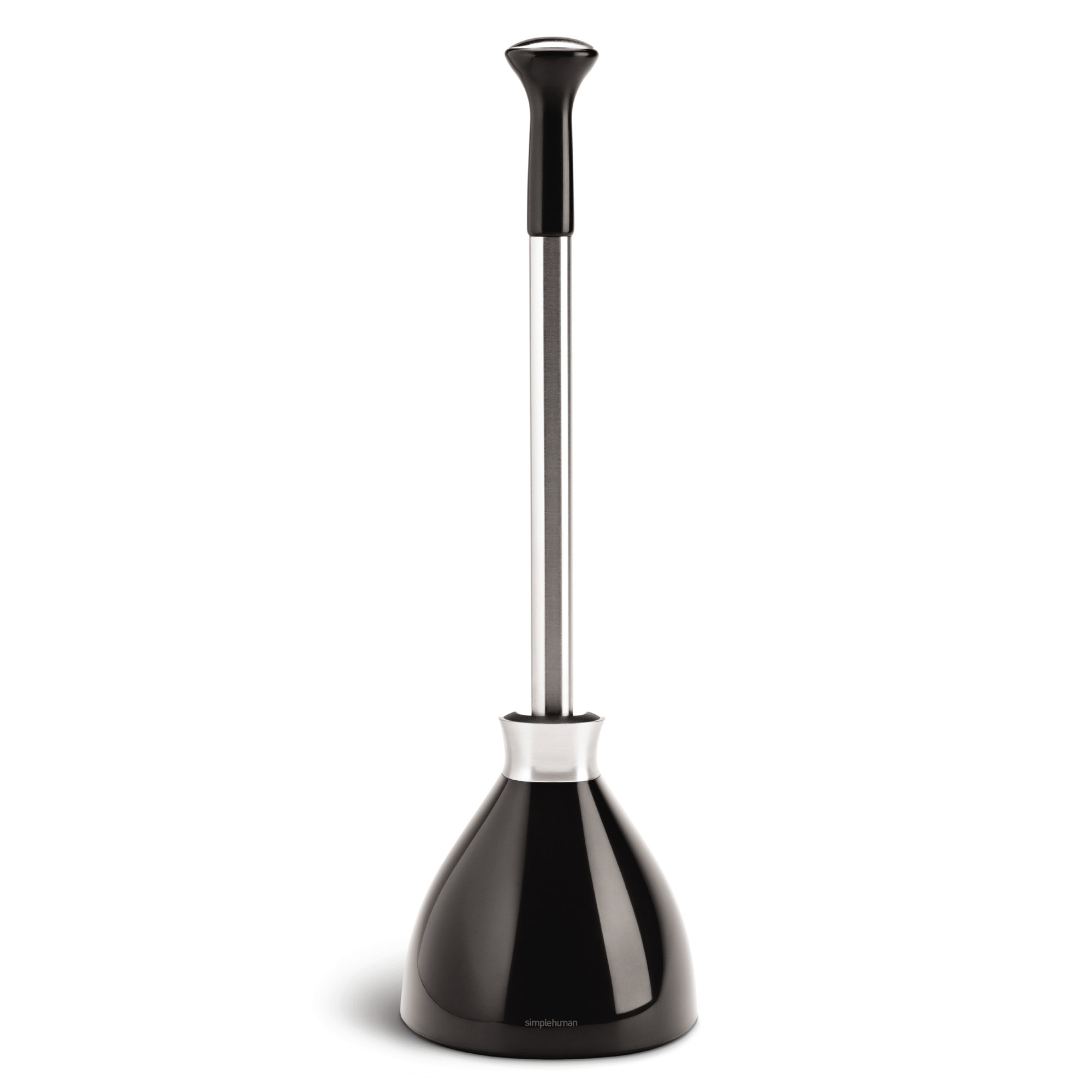 Simplehuman Toilet Plunger and Caddy Stainless Steel, Black