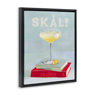Art mural sur toile Skal Cocktail & Bookstack Floater par The Whiskey Ginger