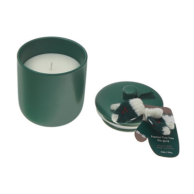 8.8 Oz Candle And Knitted Glove Cranberry Cassis