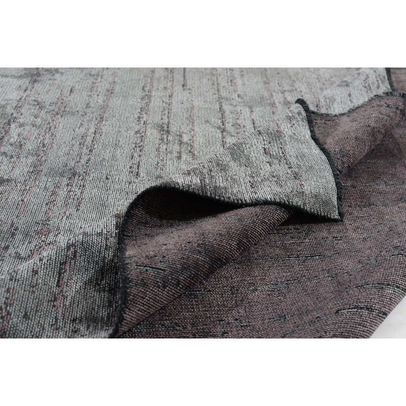Tapis gris argenté / lilas Rapture, Rectangle 7 pi 10 po x 9 pi 10 po