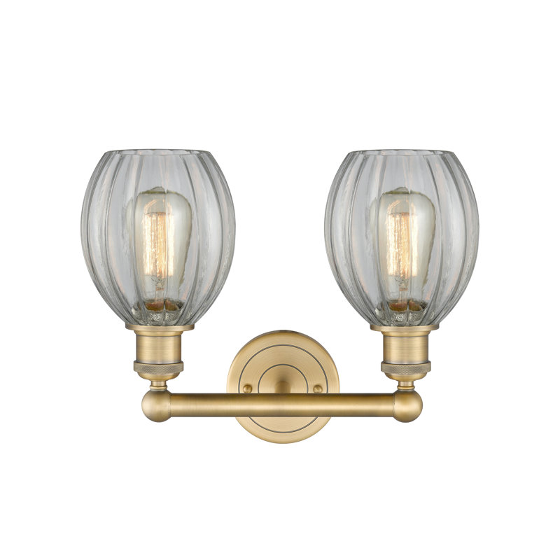 Bolduc 2 - Light Dimmable Vanity Light, Clear, Brushed Brass
